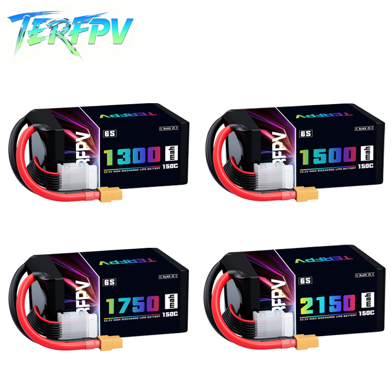 Drone Battery Plate - TERFPV Lipo-Akku 6S 22,2V 1300/1500/1750/2150mAh 150C