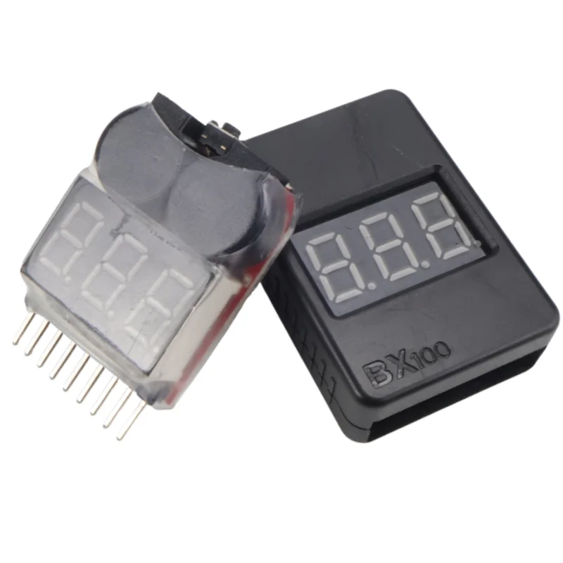 Drone Battery Voltage Checker - 1-8S Lipo Batteriespannungsprüfer Niederspannungs-Summer Alarm Batteriespannungsprüfer
