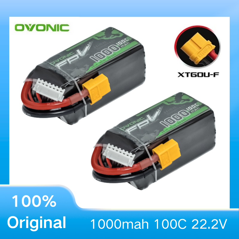 Drone Battery Li-Ion - 2 Stück OVONIC 1000mAh 100C 22,2V