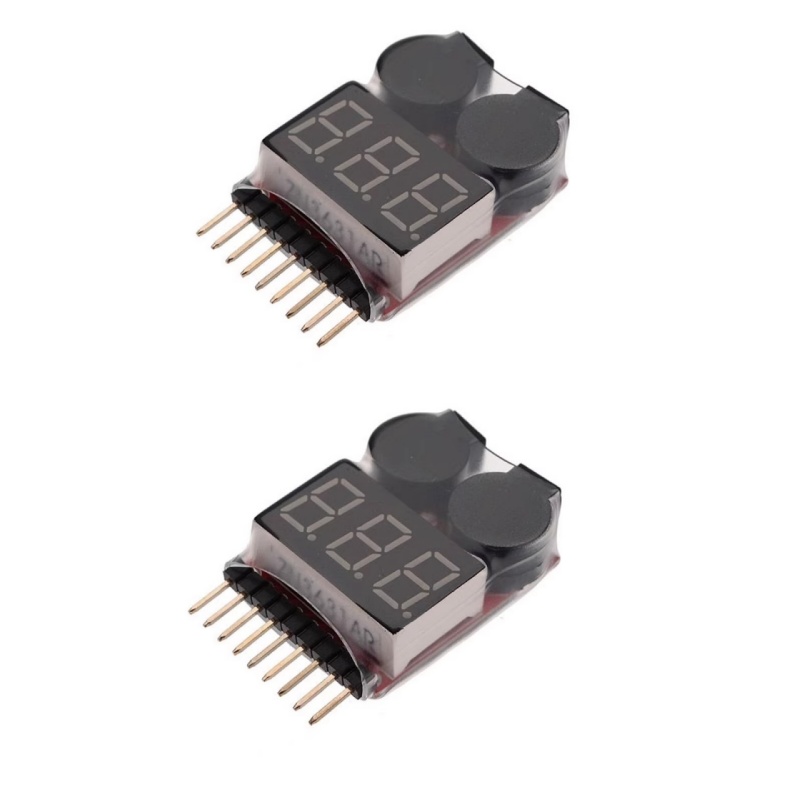 Drone Battery Voltage Checker - 2Pcs 1S-8S LiPo Batterie Spannung Checker