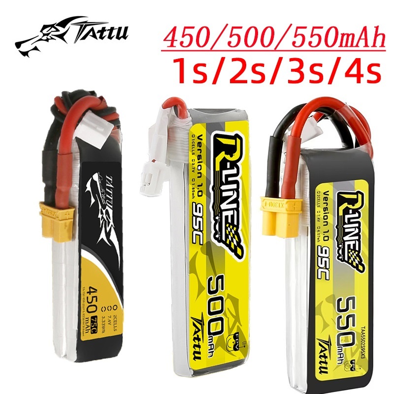 Drone Battery 3S - 3Pcs NEUE TATTU 450/500/550mAh 75/95C 3,7/3,8/7,4/11,1/14,8
