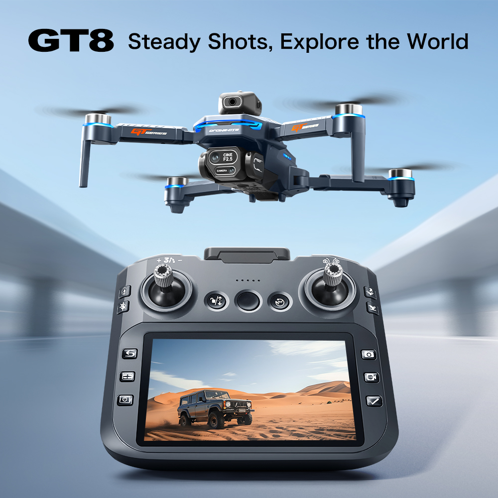 Drone Battery Charger - GT8 Hindernisvermeidungs-Luftdrohne – bürstenloser HD-Quadrocopter mit