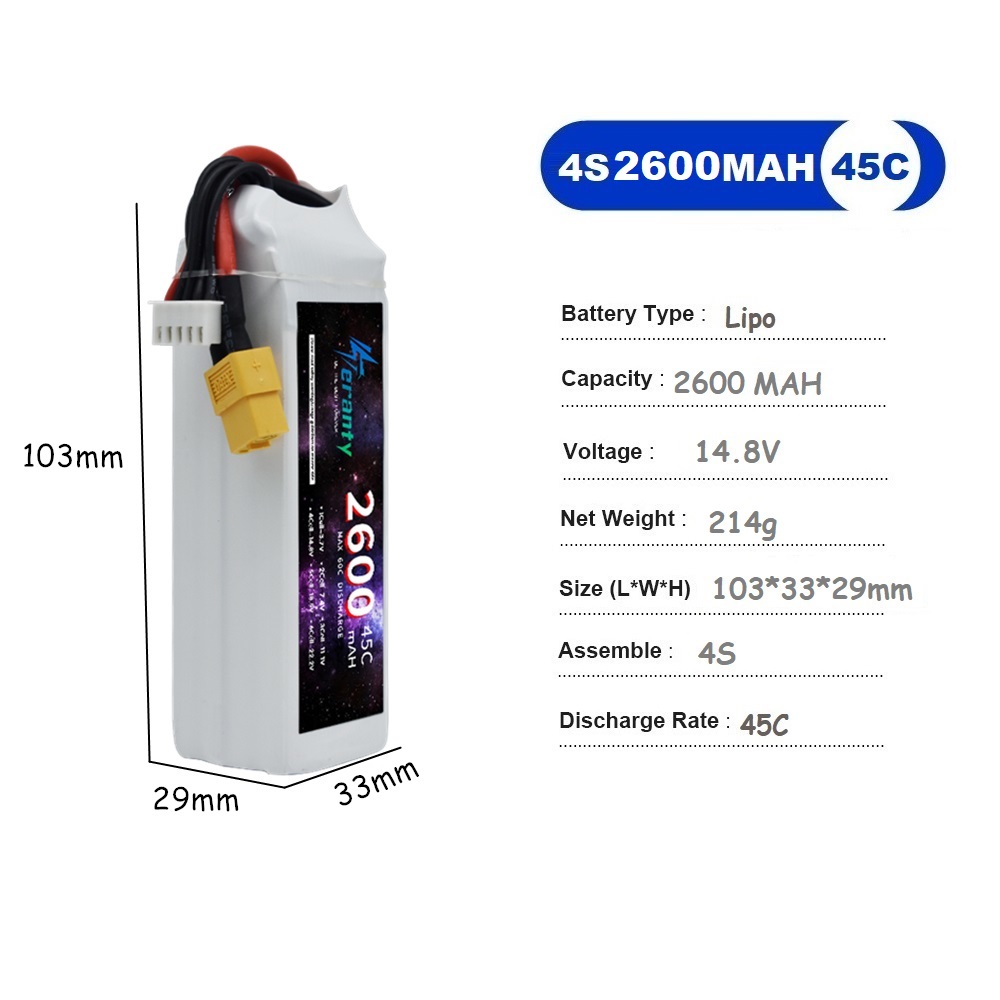 4S LiPo Batterie 14,8 V 1500 m – Drone Battery 4S Bewertung und Preis