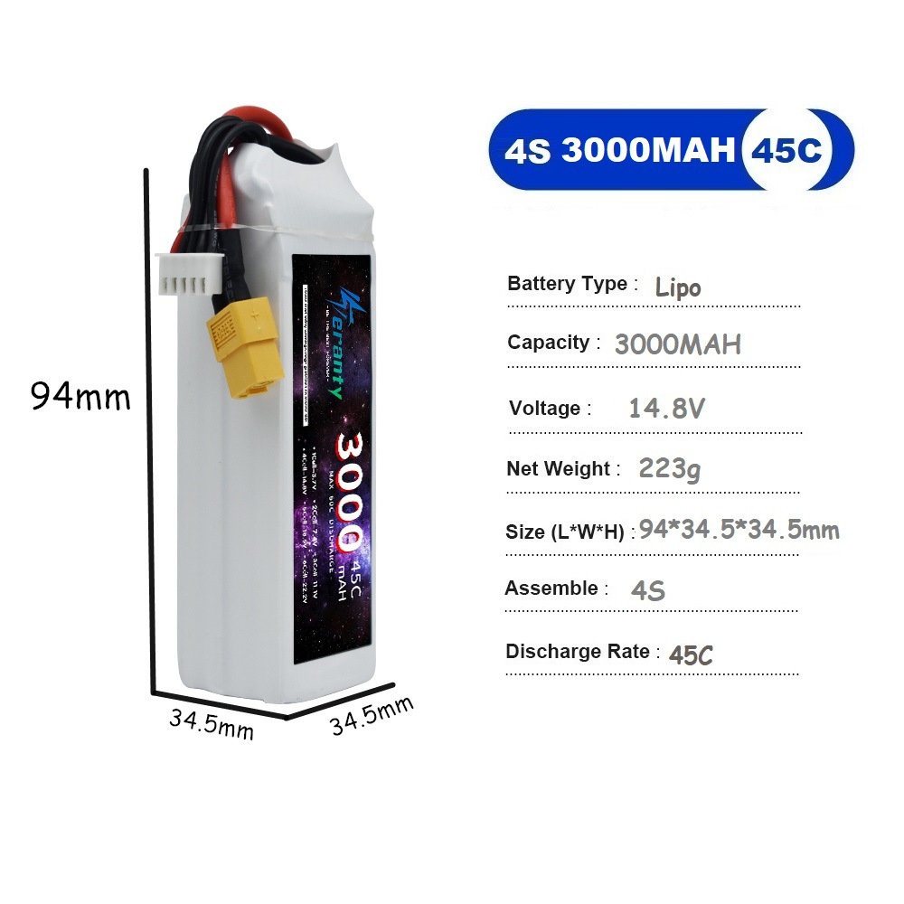 4S LiPo Batterie 14,8 V 1500 m – Drone Battery 4S Bewertung und Preis