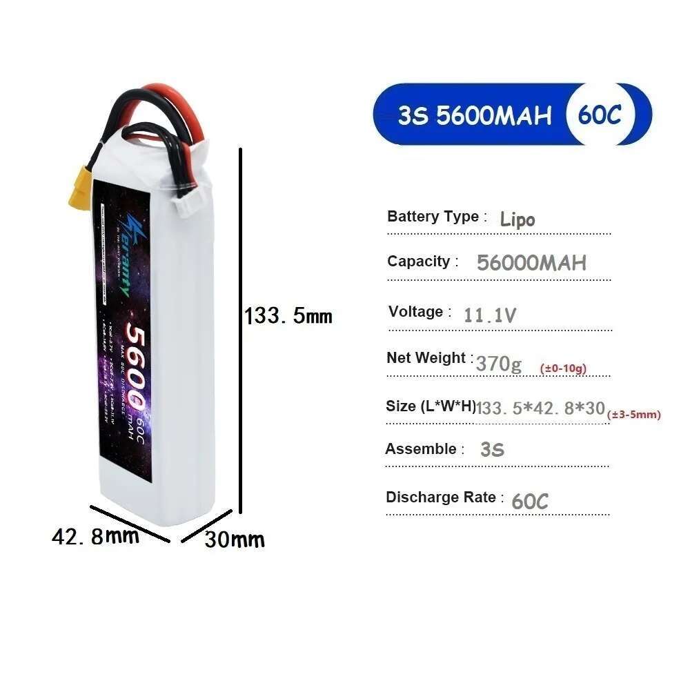 TERANTY 5600MAH 60C 2S 3S 4S 6 – Drone Battery 4S Bewertung und Preis