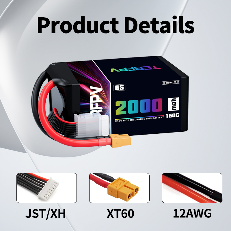 TERFPV 6S 22,2V 2000mAh 150C/3 – Drone Battery Plate Bewertung und Preis
