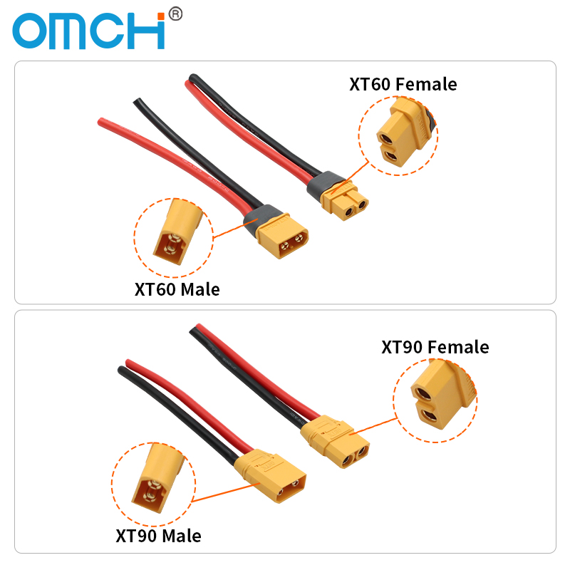 OMCH XT60 12/14AWG XT90 10AWG  – Drone Battery Connector Bewertung und Preis
